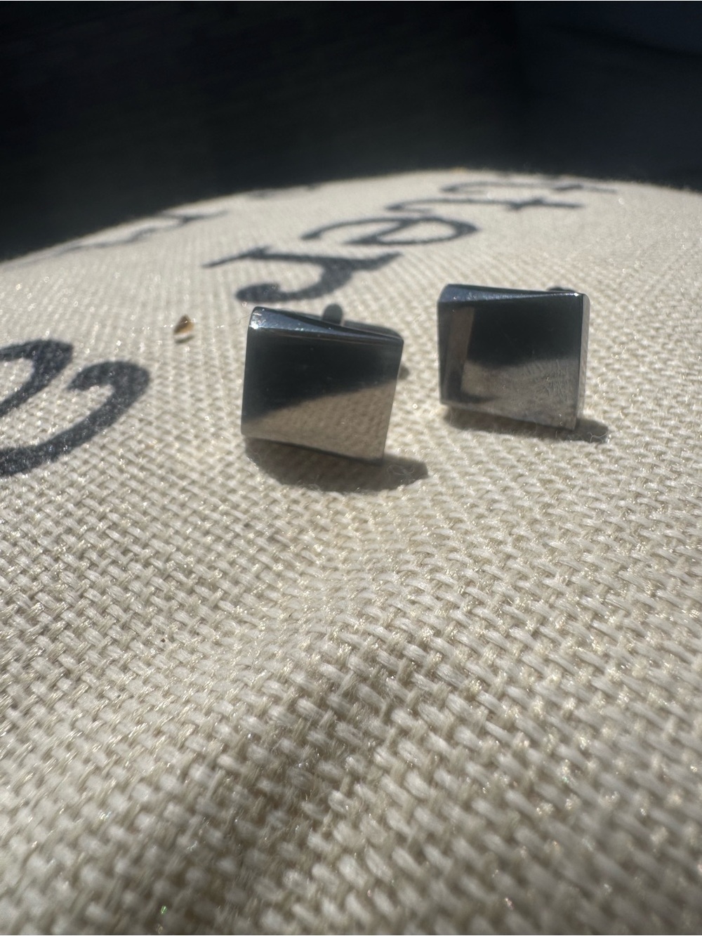 Men's Square Silver Cufflinks - Classic Minimalist Style